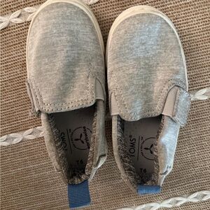 TOMS Kids Light Gray Slip-On Sneakers